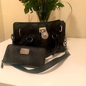 Michael Kors Hamilton Monogram Signature Logo Lock and Key